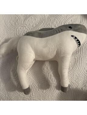 Hork Randimals Plush Horse Shark Gray White Black 15" Long Stuffie Plushie